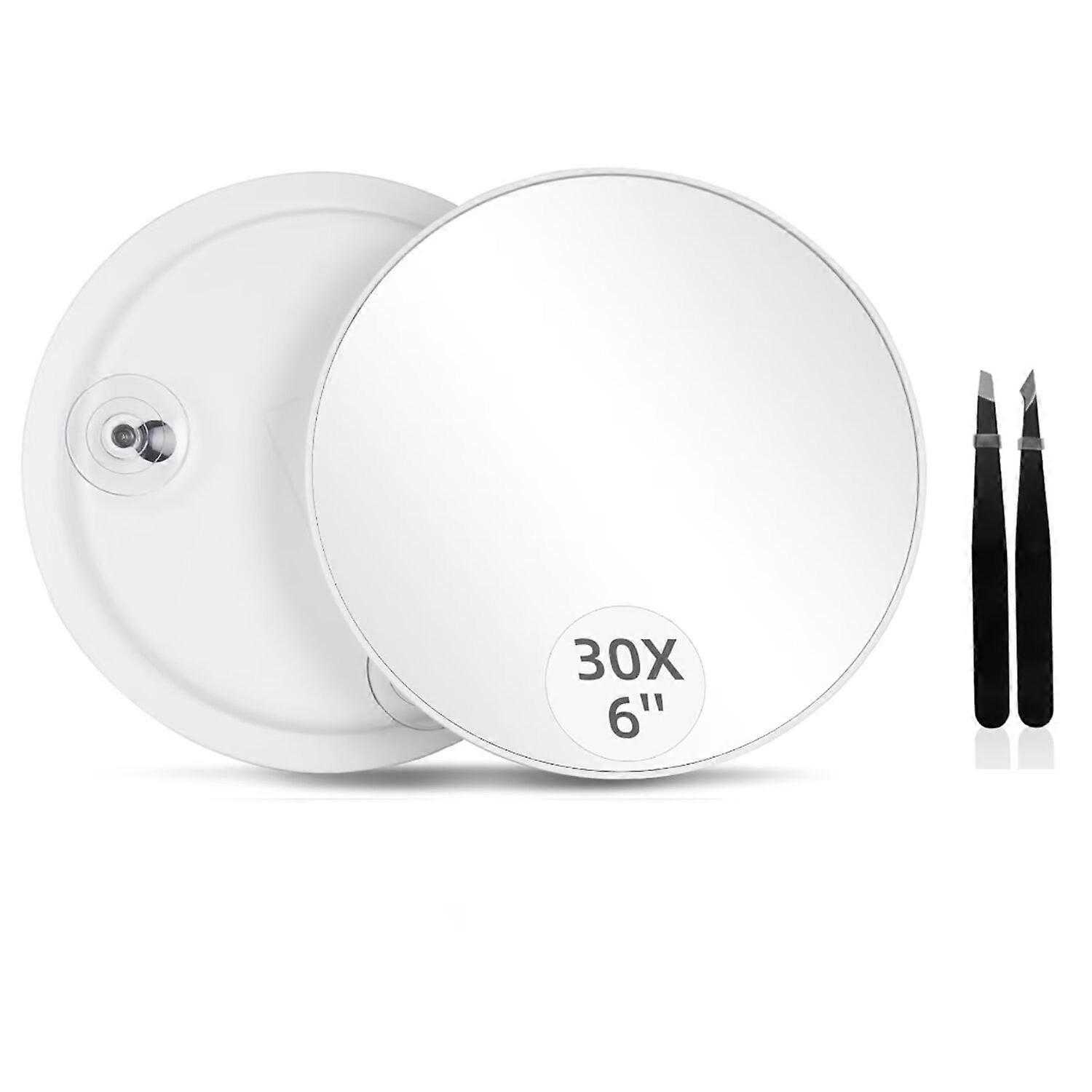 12X Zoom Extra Large 9-Inch Magnifying Mirror - Stick On Suction Cup Mirror for Ultra-Precise Makeup & Grooming (Transparent)