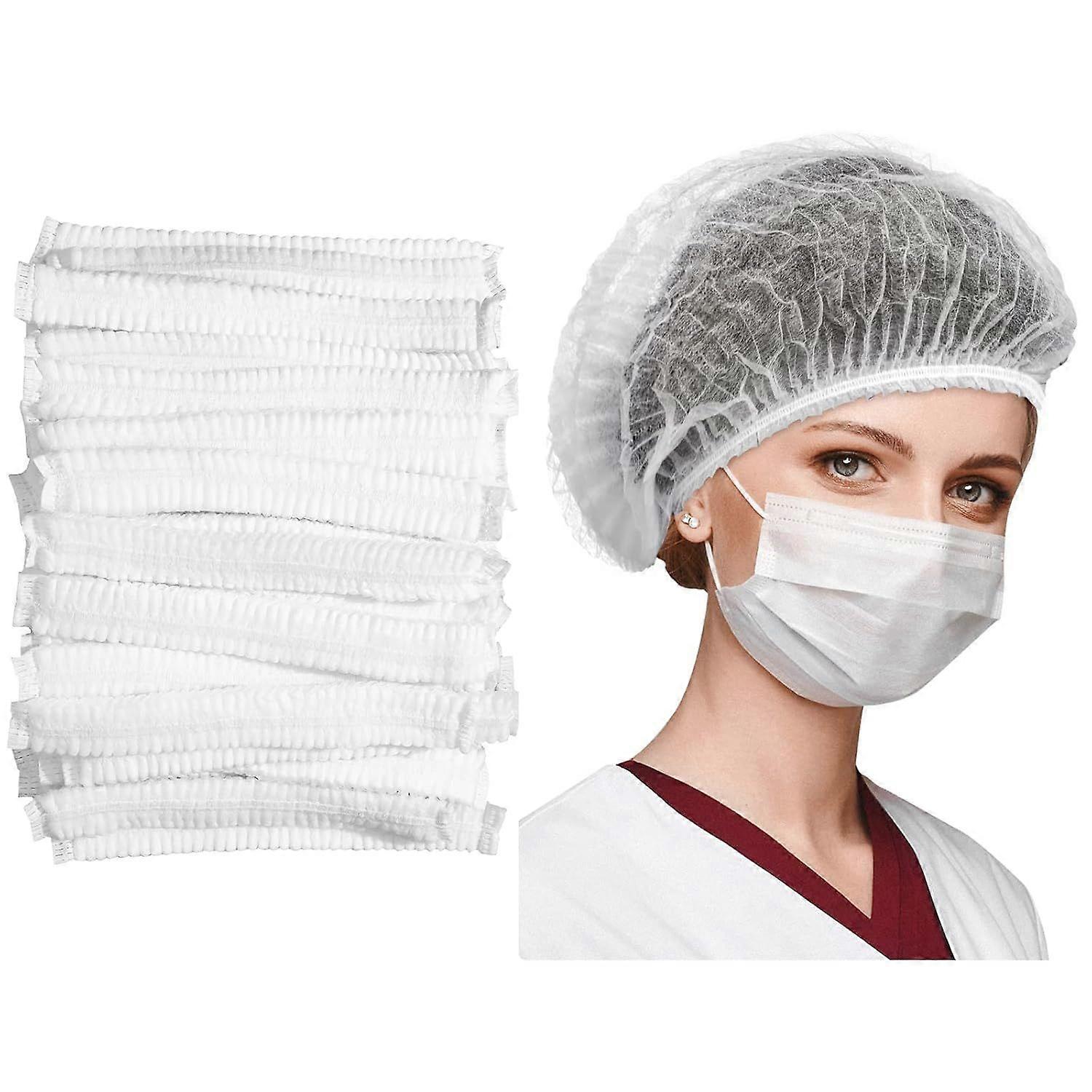 300 pcs jetable bouffant cap 24 pouces non tissé cheveux filet caps élastique libre taille tête cov
