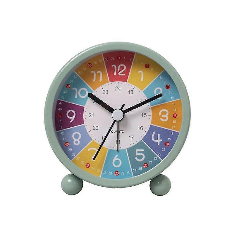 Educational Wall Clock for Kids Learning Time,Decorative Clock Green