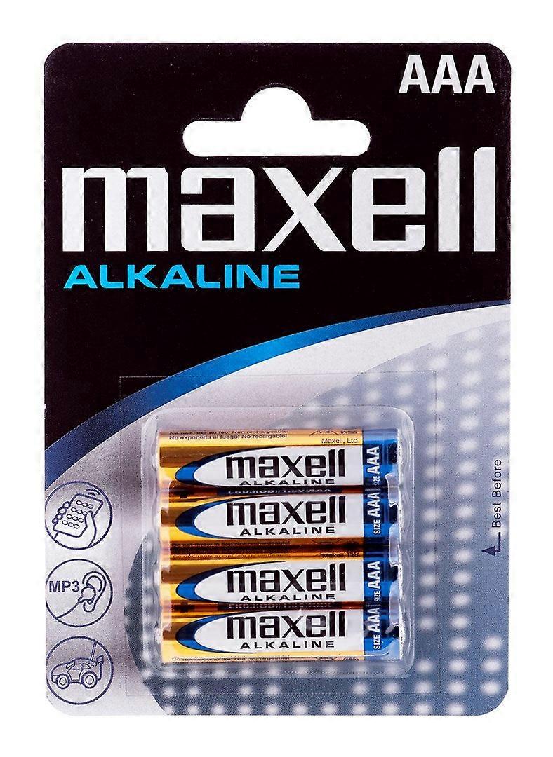 Piles alcalines Maxell LR-03 AAA, lot de 4, à usage unique
