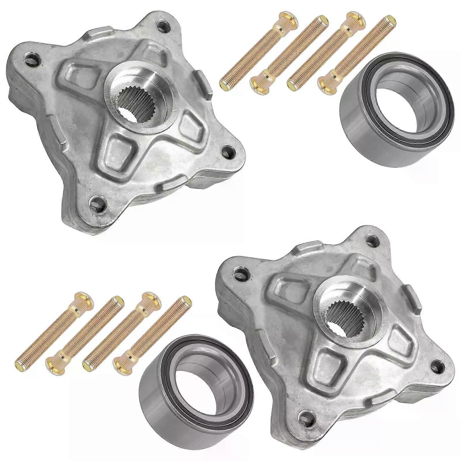 Front Left Right Wheel Hubs W/Studs & Bearings for Polaris RZR 800 EFI 2010-2014 NO.91334