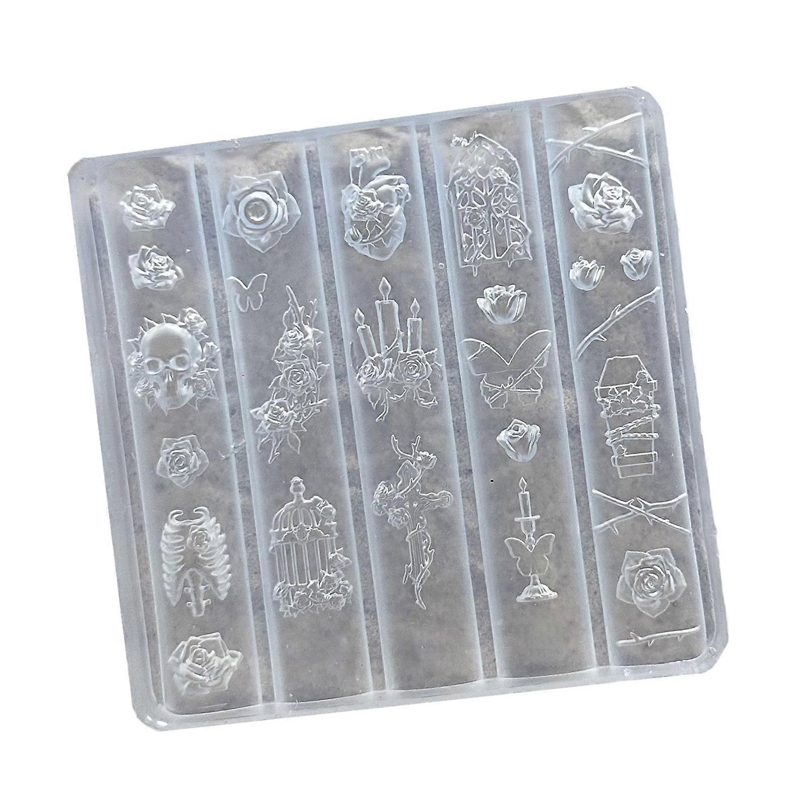 High Stretchability Manicure Design Mold For Long Lasting 3D Sculpting On Nails And Handmade Crafts Multicolor
