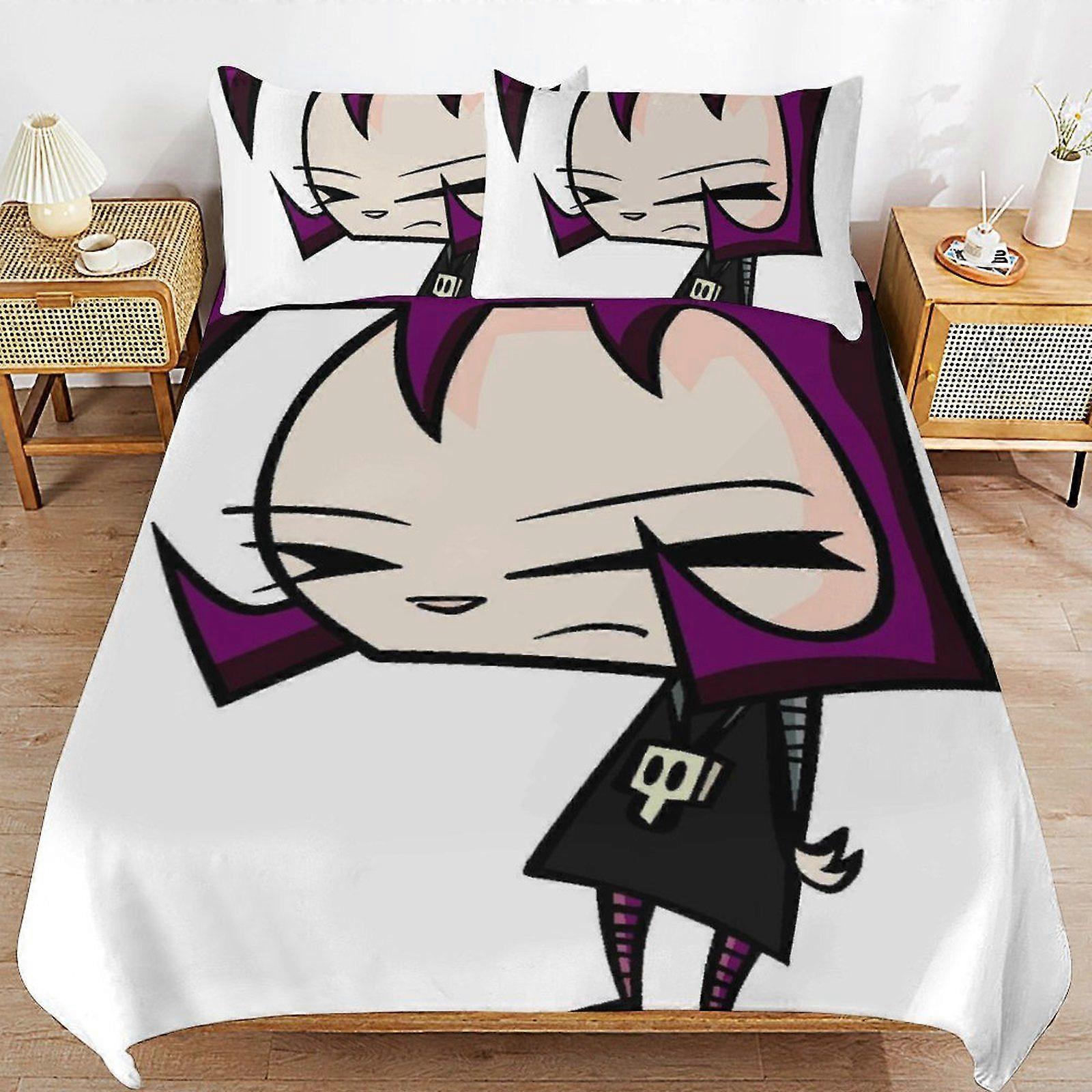 i375 Invader Zim Lightweight Comfort Soft Touch Zipper Closure Premium Weave Duvet Cover Sets for Sleeping x375