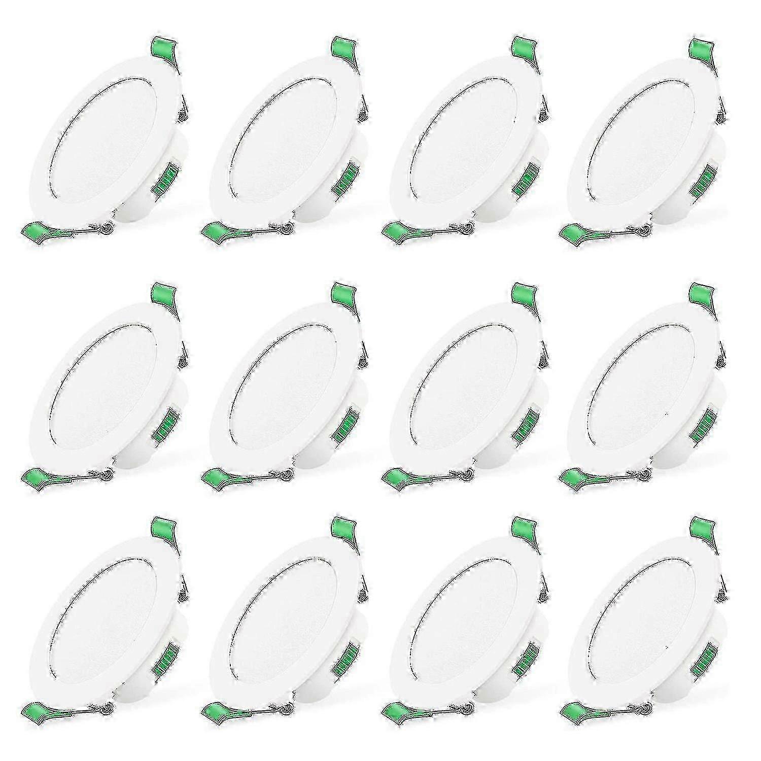 12pcs recessed led lights 7w slim ceiling downlight