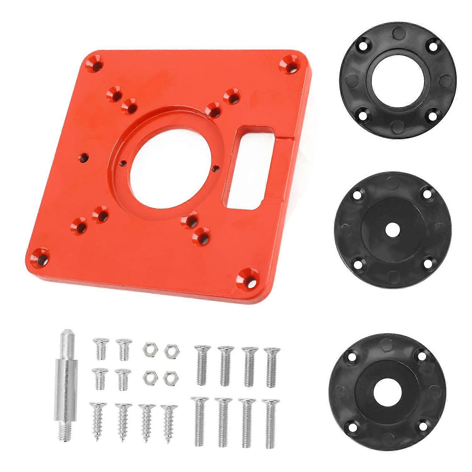 Multifunctional Router Table Insert Plate Woodworking Benches Aluminium Wood Router Trimmer Models E