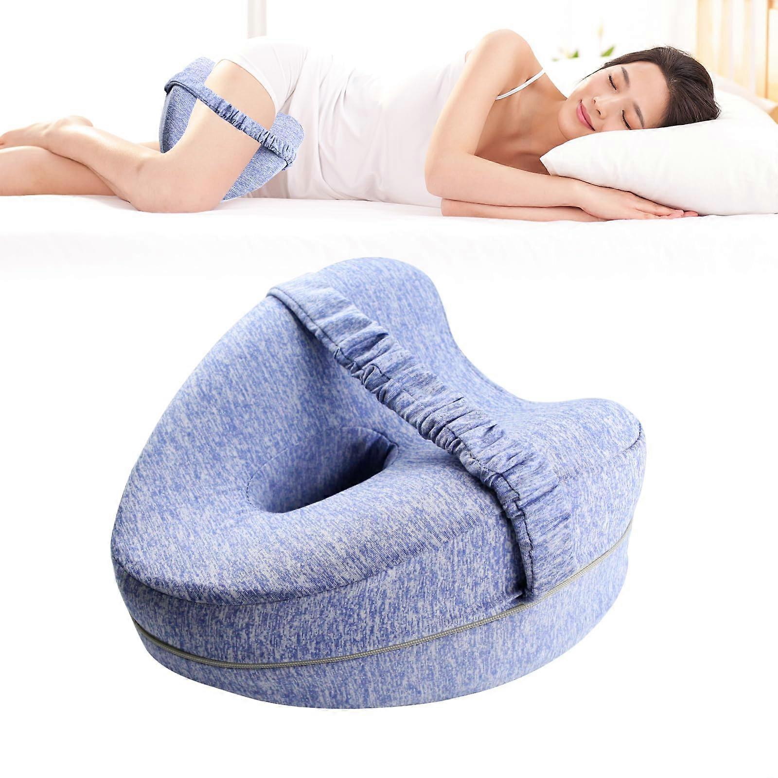 Leg & Knee Pillow For Side Sleepers, Ergonomic Memory Foam For Sciatica Pain Relief, Blue