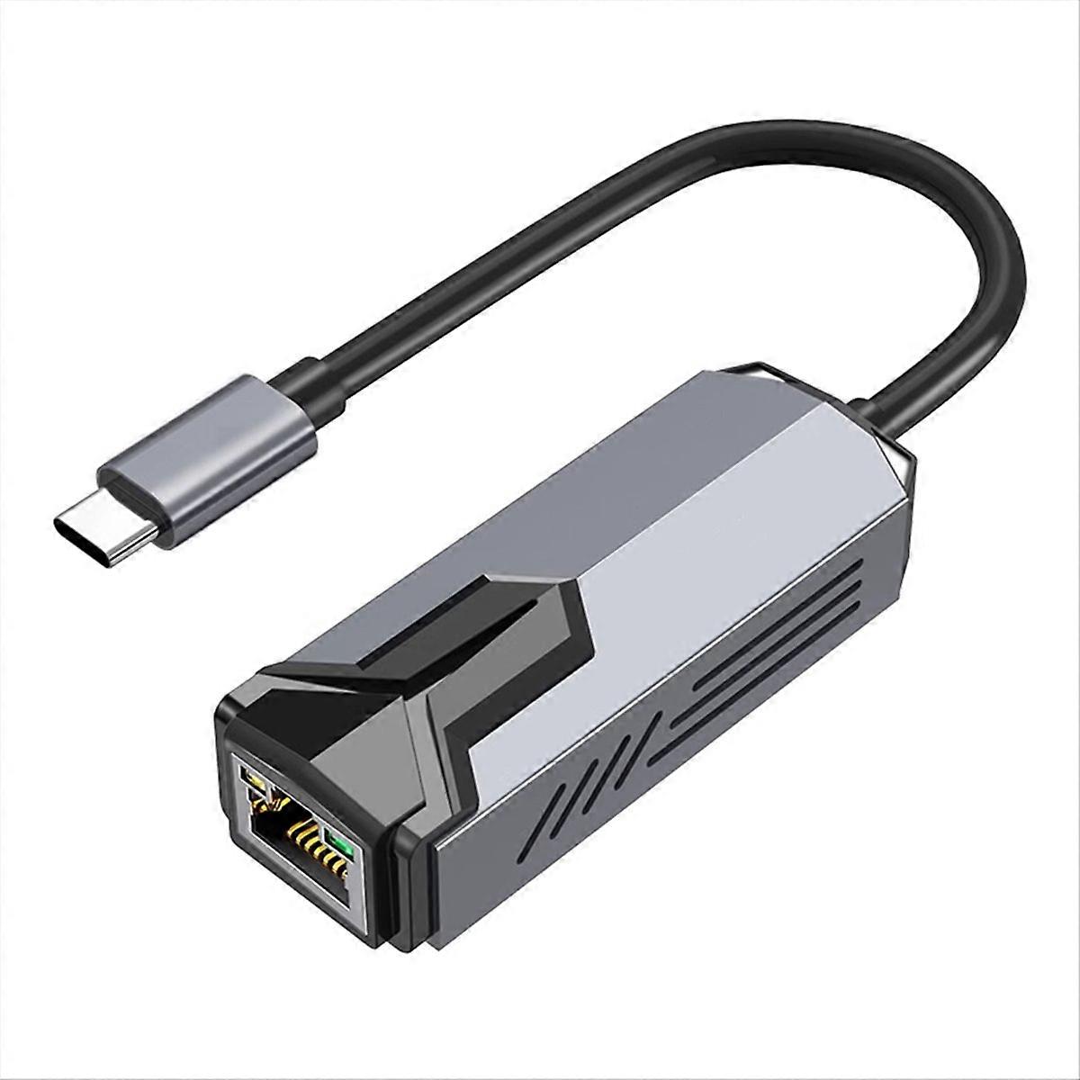 TYPE-C to 5Gbps Ethernet Adapter Gigabit RJ45 Network Card RTL8175 Compatible for NAS Win11 PC Gamin