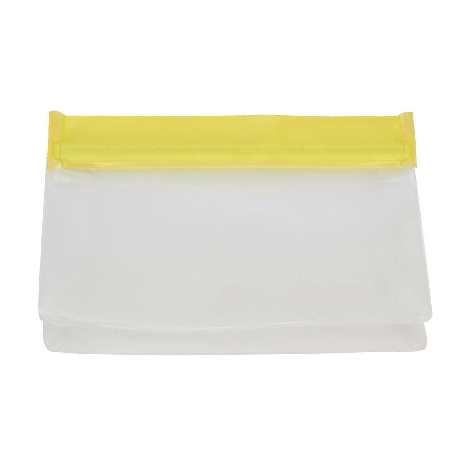 친환경 누출 방지 재사용 가능 가정용 식품 및 야채 보관 백, 노란색 중간