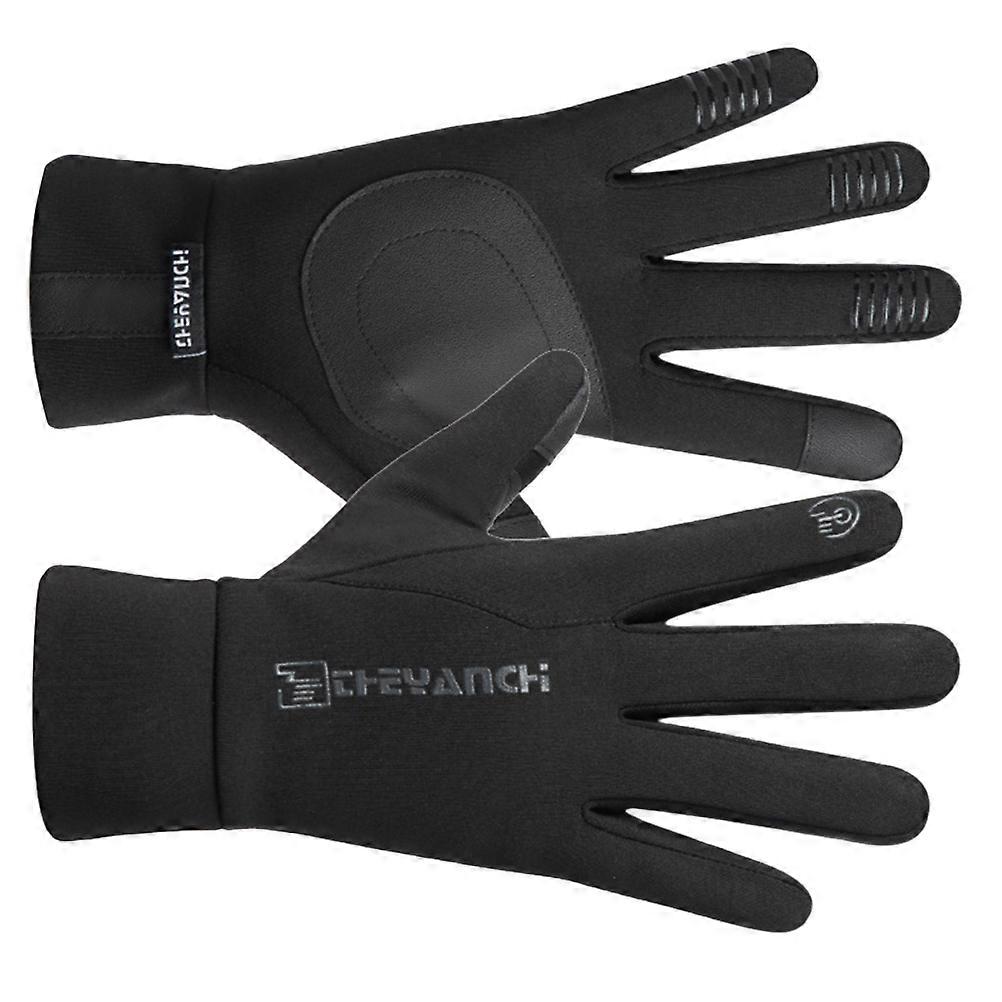 Skid-Proof Gloves Windproof Touch Screen Use 1Pair Black