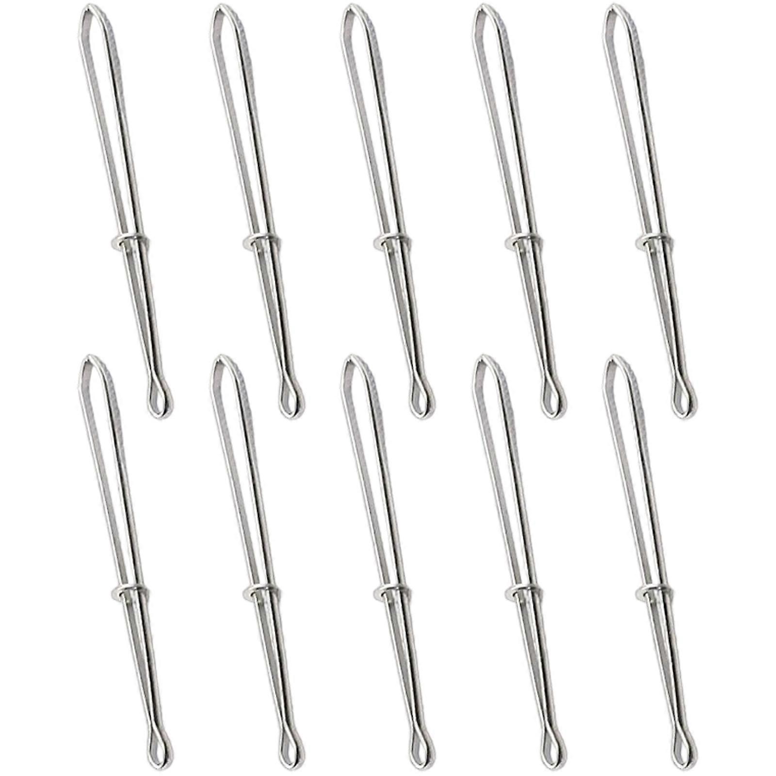 10Pcs Metal Elastics Cord Threader for Sewing Projects Smooths Designs Tool Multicolor