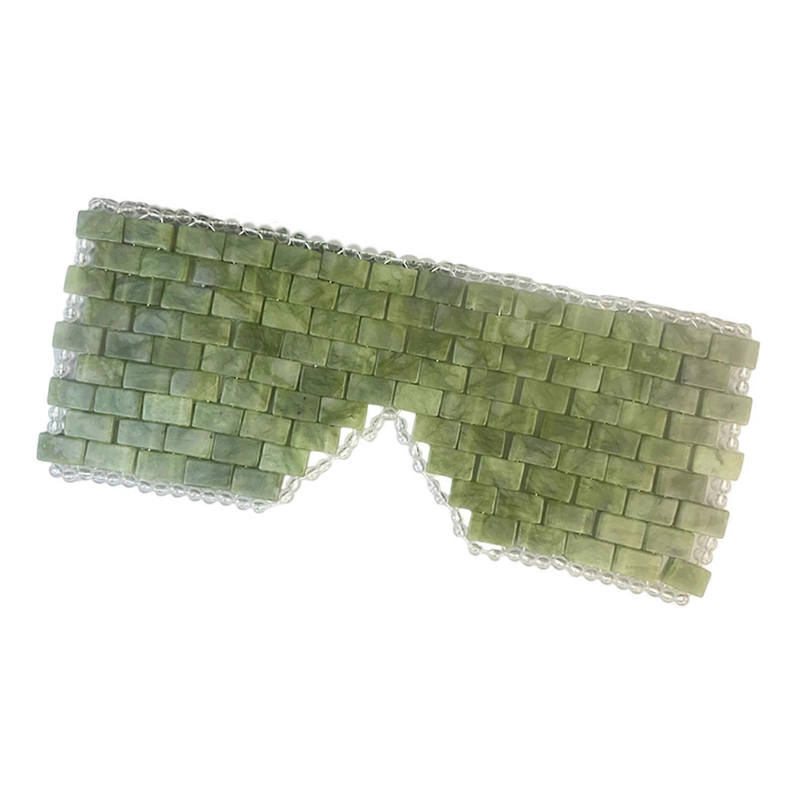 Natural Jadeite Countenance Organ Of Sight Mask Cold And Warm Counseling Rubber For Rest Channel Relief Sleep Improvement Multicolor