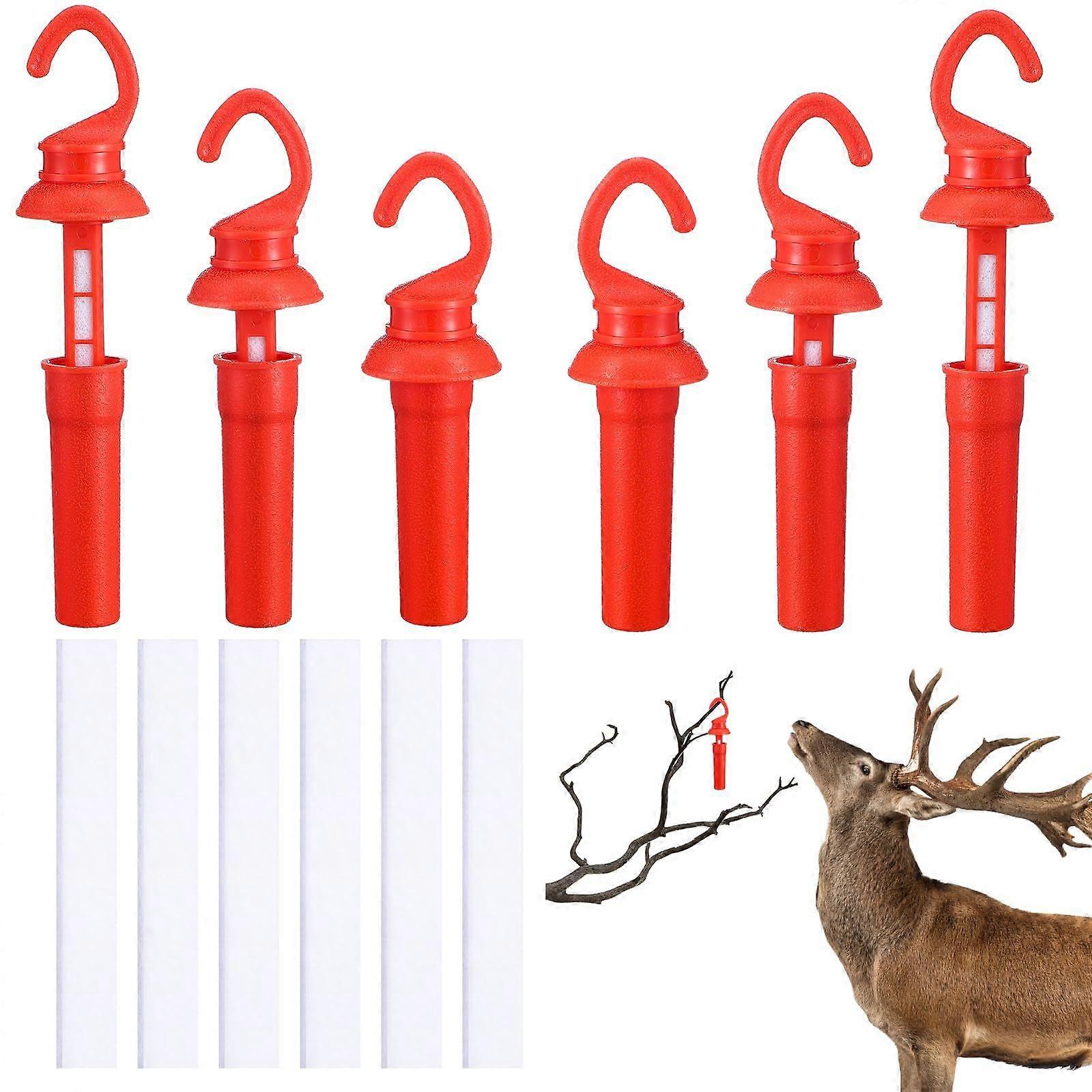 6Pcs Leak Proof Drop Wick with Replacement Felts Air Tight Scent Dispenser with Rain Protections Easy to Use for Hunting  Red