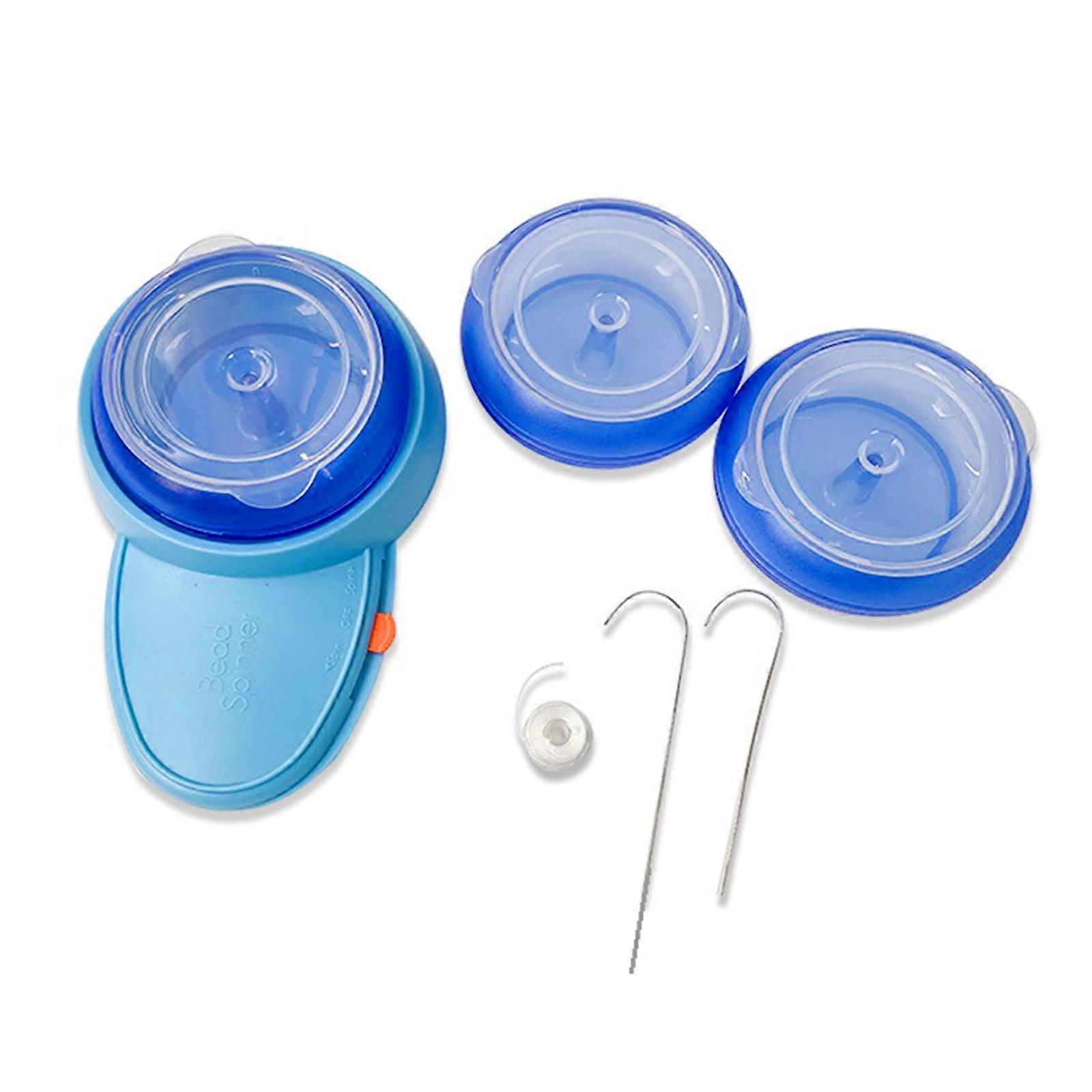 Electric Bead Spinner Set with Bowl Needle Auto Bead Spinner Fast Beading Clay Bead Spinner Machine for DIY Bracelet Multicolor