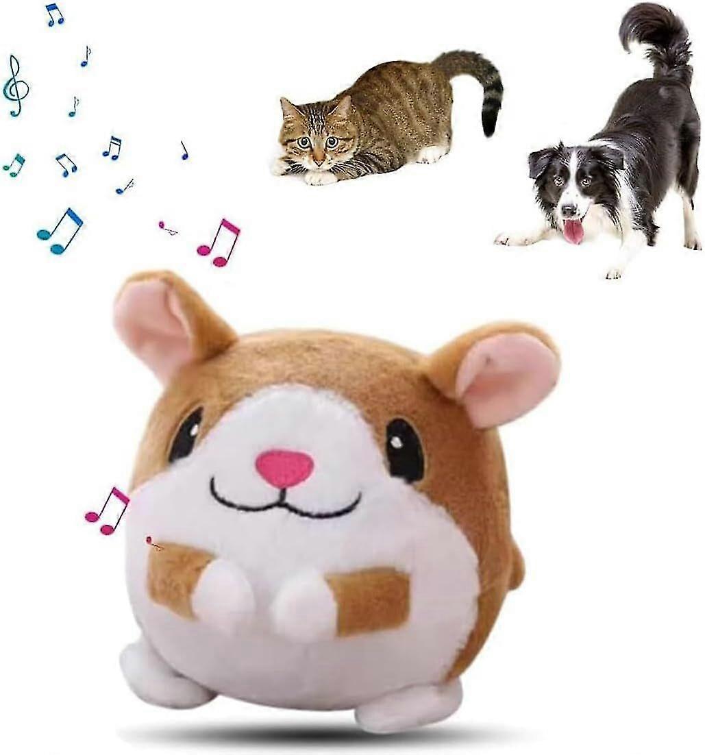 Active Moving Pet Plush Toy with Talking & Bouncing, Interactive Squeaky Dog Toys for Dog Training & Anxiety Relief​