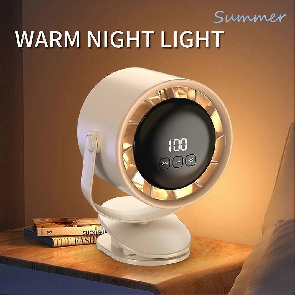 Smart Dual-Breaking Wind Desktop Multi-Function Clip USB Charging Multi-Angle Adjustable Circulation Electric Fan A