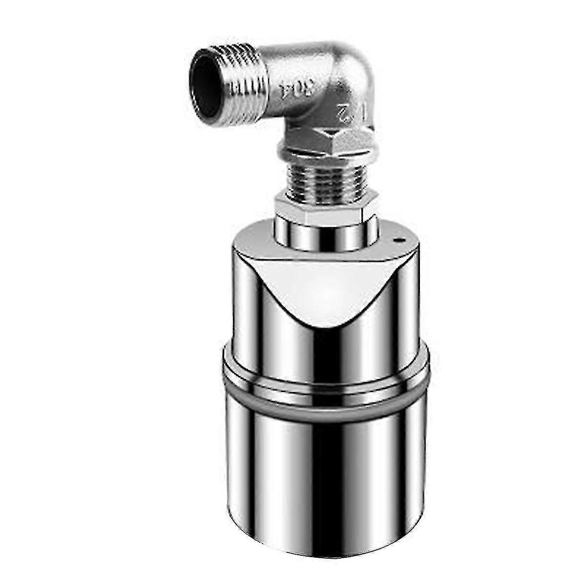 Automatic water valve for tank, 1/2 inch stainless steel float level control
