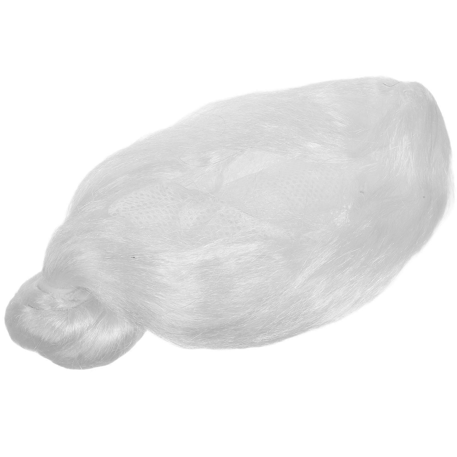 Old Lady Wig White Synthetic Wig for Stage Performance
