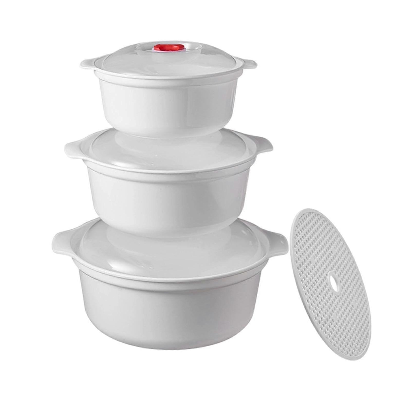 3 Pieces Microwave Safe Bowls with Leakproof Lids for Soup Salad and Meal Prep