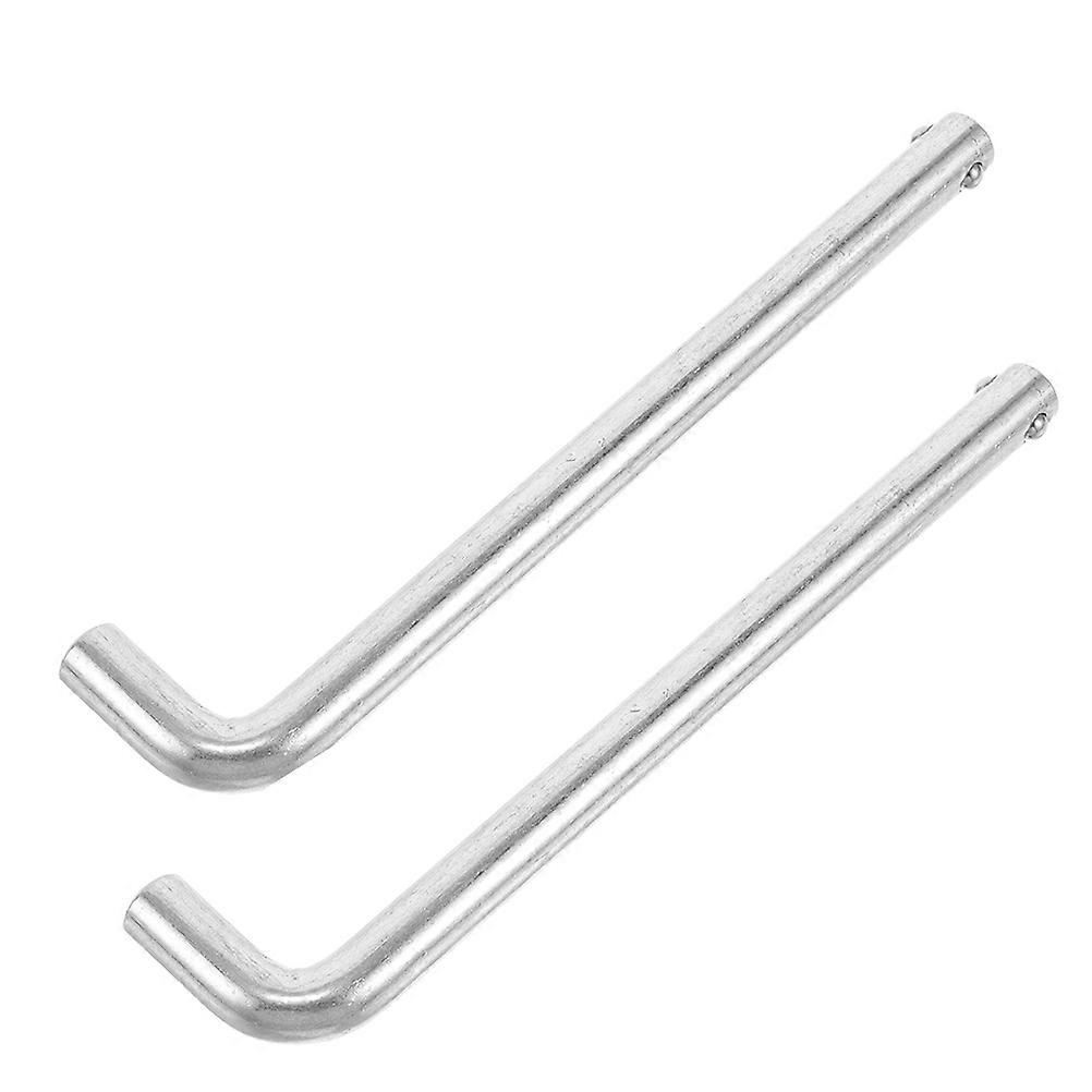 Silver Weight Stack Pin L Shaped for Gym Equipment 2Pcs Heavy Duty