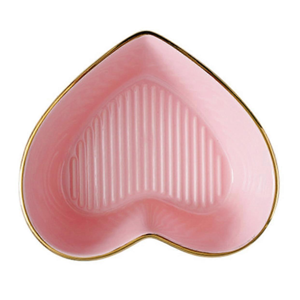 Heart Shaped Large Salad and Fruit Bowl Nordic Style Serving Dish for Parties and Home Use Pink