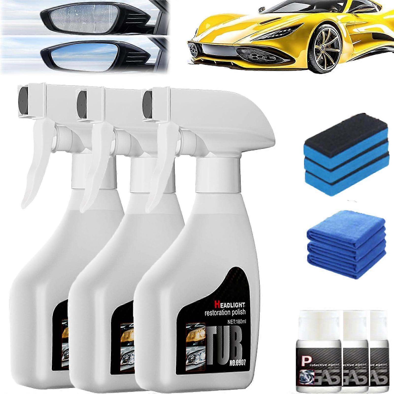 Headlight Restoration Kit 3pcs with UV Protection Coating for Restoring Headlight Clarity