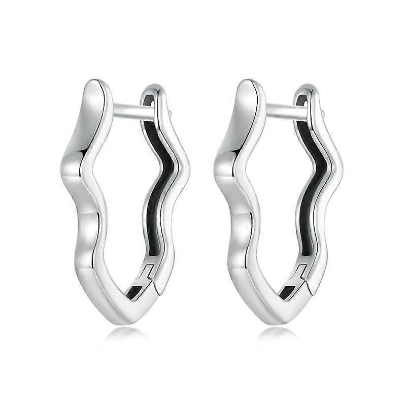 S925 Sterling Silver Wavy Earrings