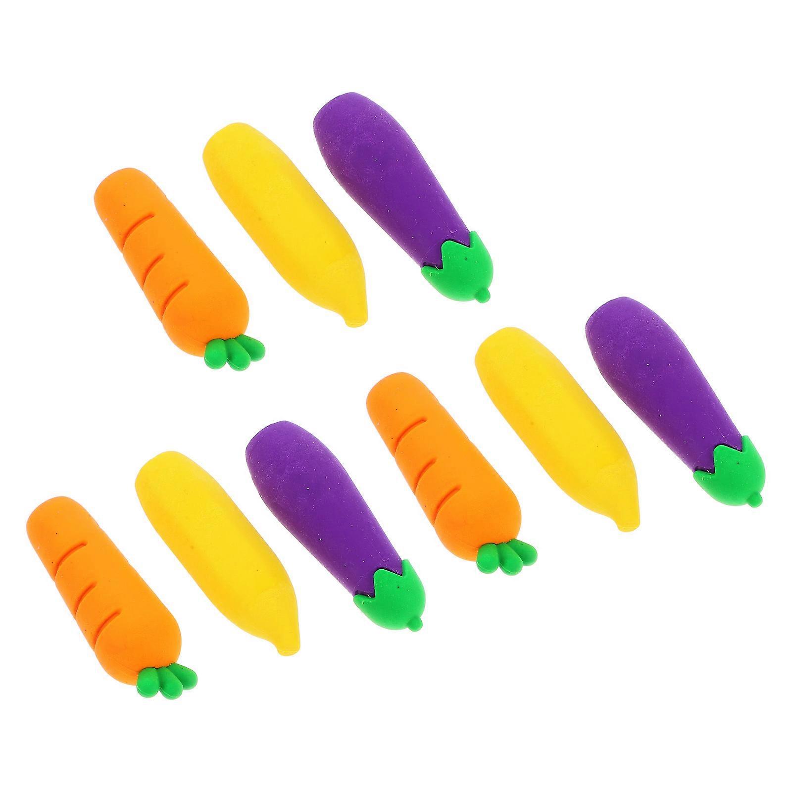 Cute Cartoon Pencil Caps Erasers For Students Assorted Color Multi-Function 27 Pcs