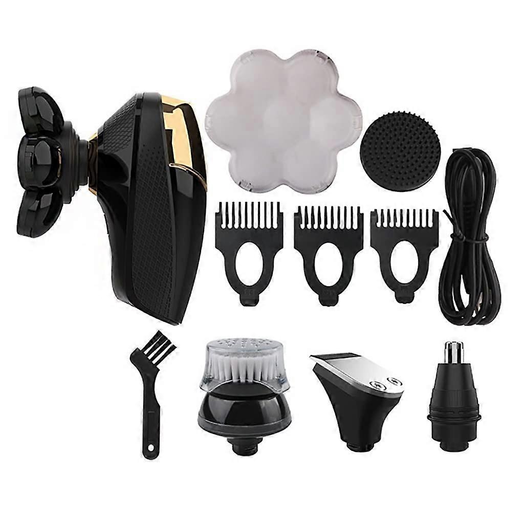 Bald Head Shaver Waterproof 7D Floating Blades with LCD Display USB Rechargeable Grooming Kit