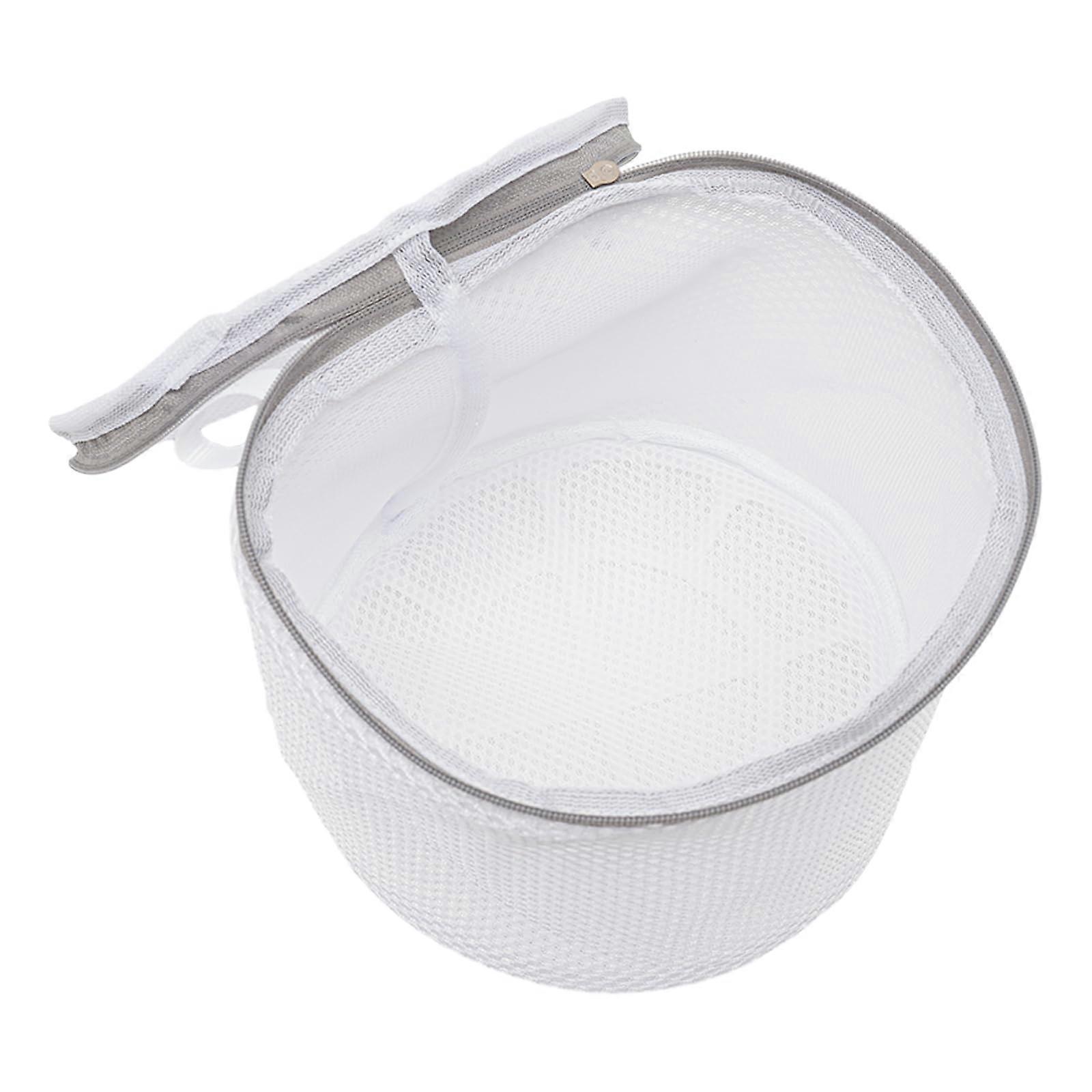 Mesh Laundry Bags for Delicates 5Pcs Set, TearResistant Zippered Polyester, MultiSize, White