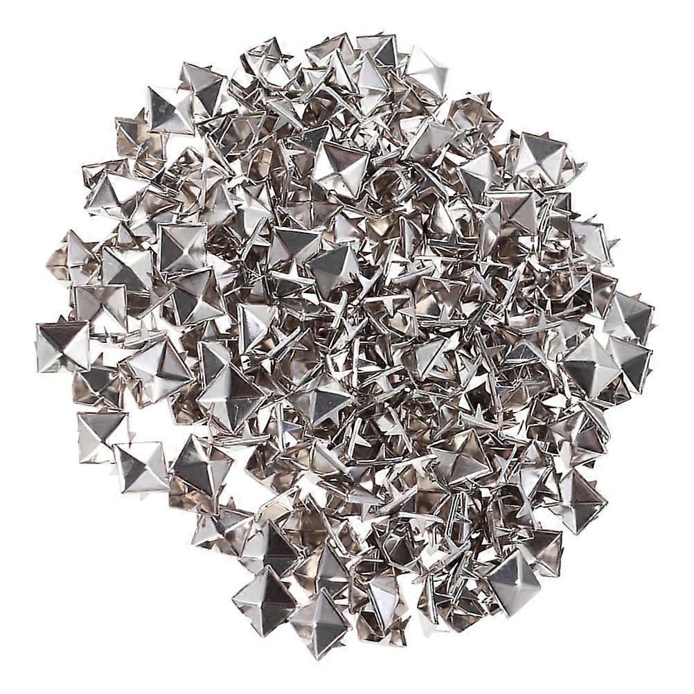 100 Pcs Silver Square Metal Studs for DIY Crafts Punk Spikes for Projects