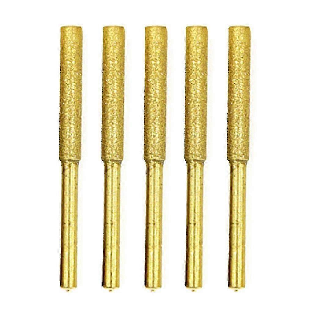 Stone carving grinding bits, 5pcs diamond coated cylindrical for lapidary work