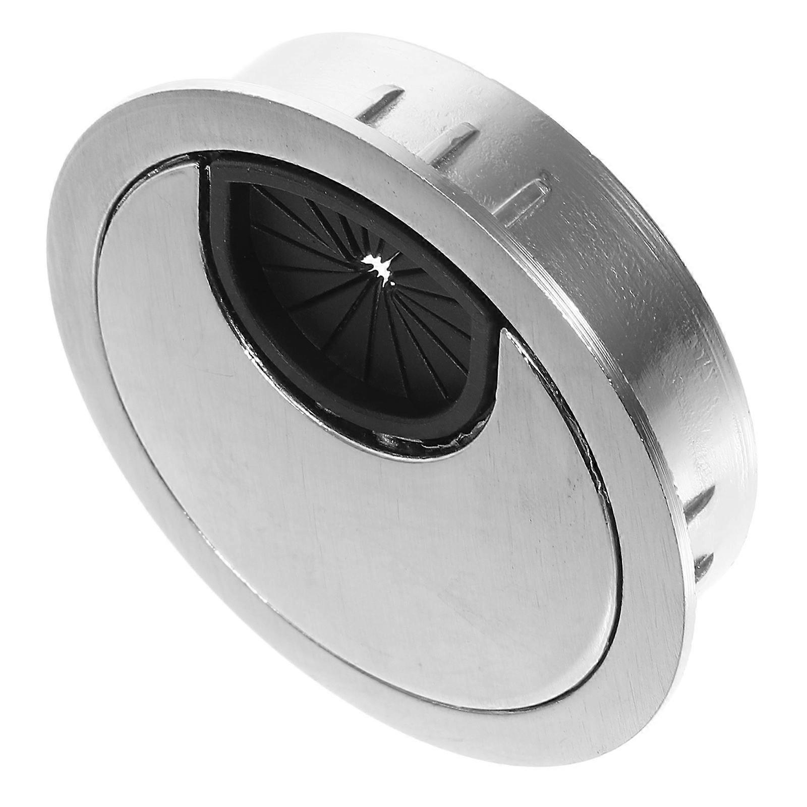 Cable Grommet Desk Grommet For Computer Desk Workspace Setup Silver 5.50X5.50X1.50CM Cable Management 1Set