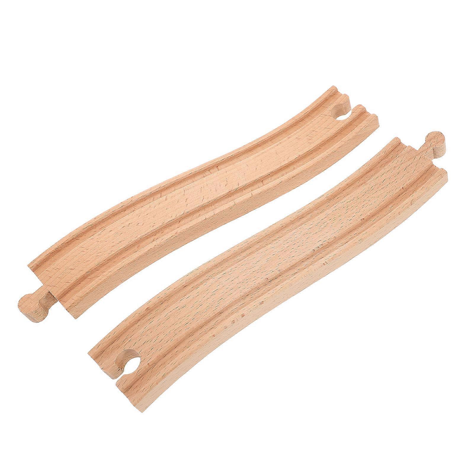 Wooden Train Track for Kids Creative Play Function with 2Pcs Set