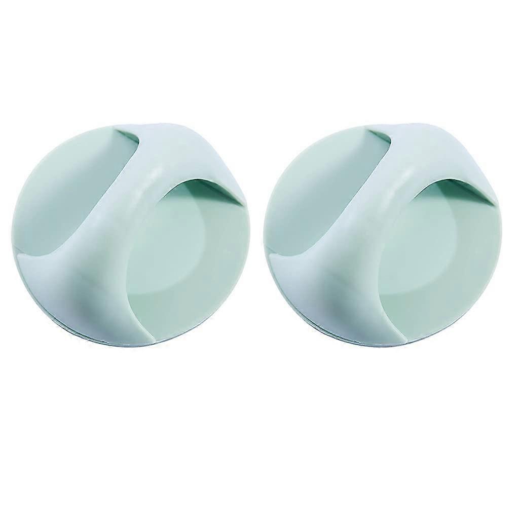 6pcs Blue Round Glass Door Handle Set for Wardrobe and Drawer with SelfAdhesive Design