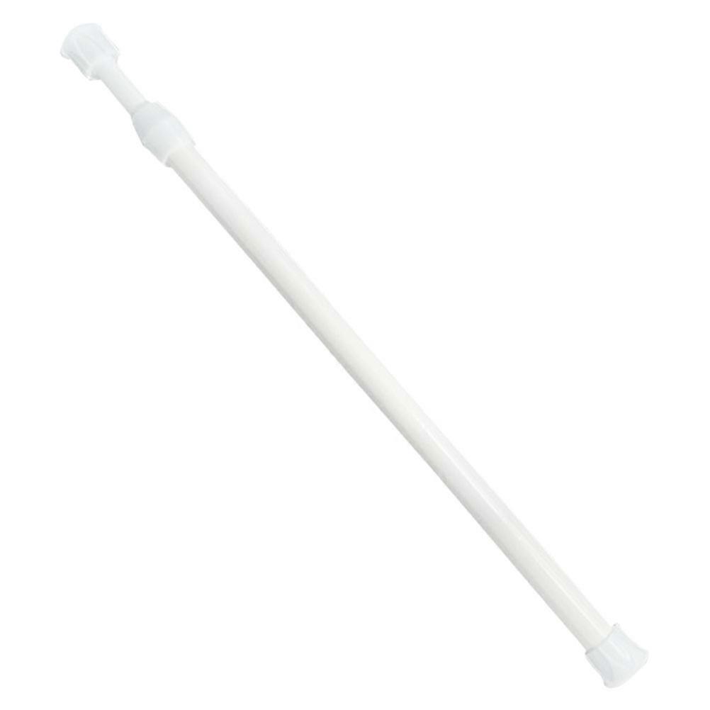 Tension Shower Curtain Rod White Telescoping Adjustable Rod