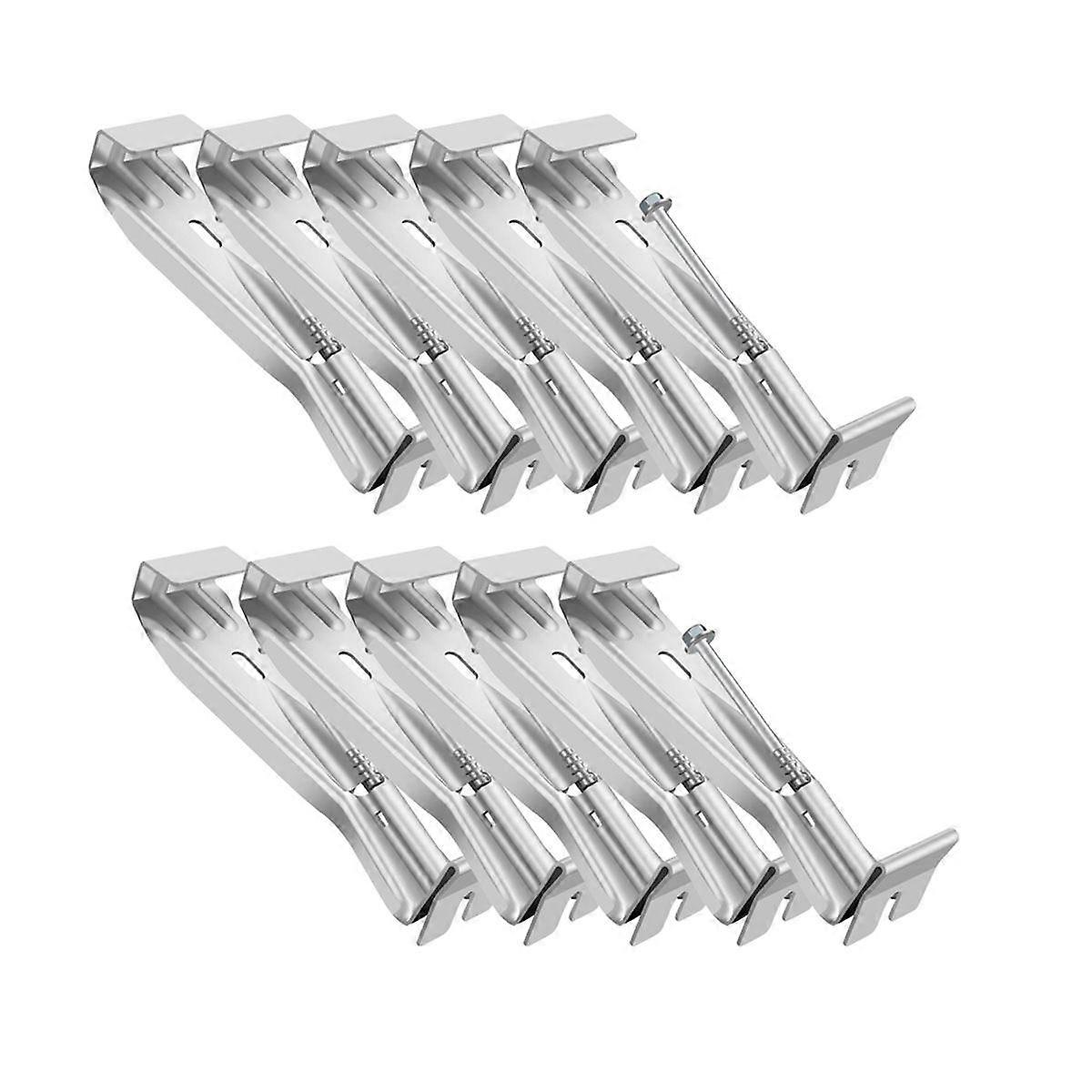 5" 10 Pack Gutter Hangers, Heavy Duty Hidden Rain Gutter Brackets Fastener Aluminum Gutter Bracket