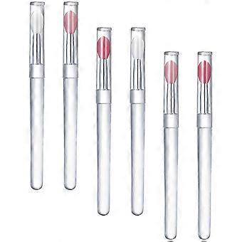 Silikon-Lippenpinsel-Applikator für Lipgloss, 6-teiliges Set