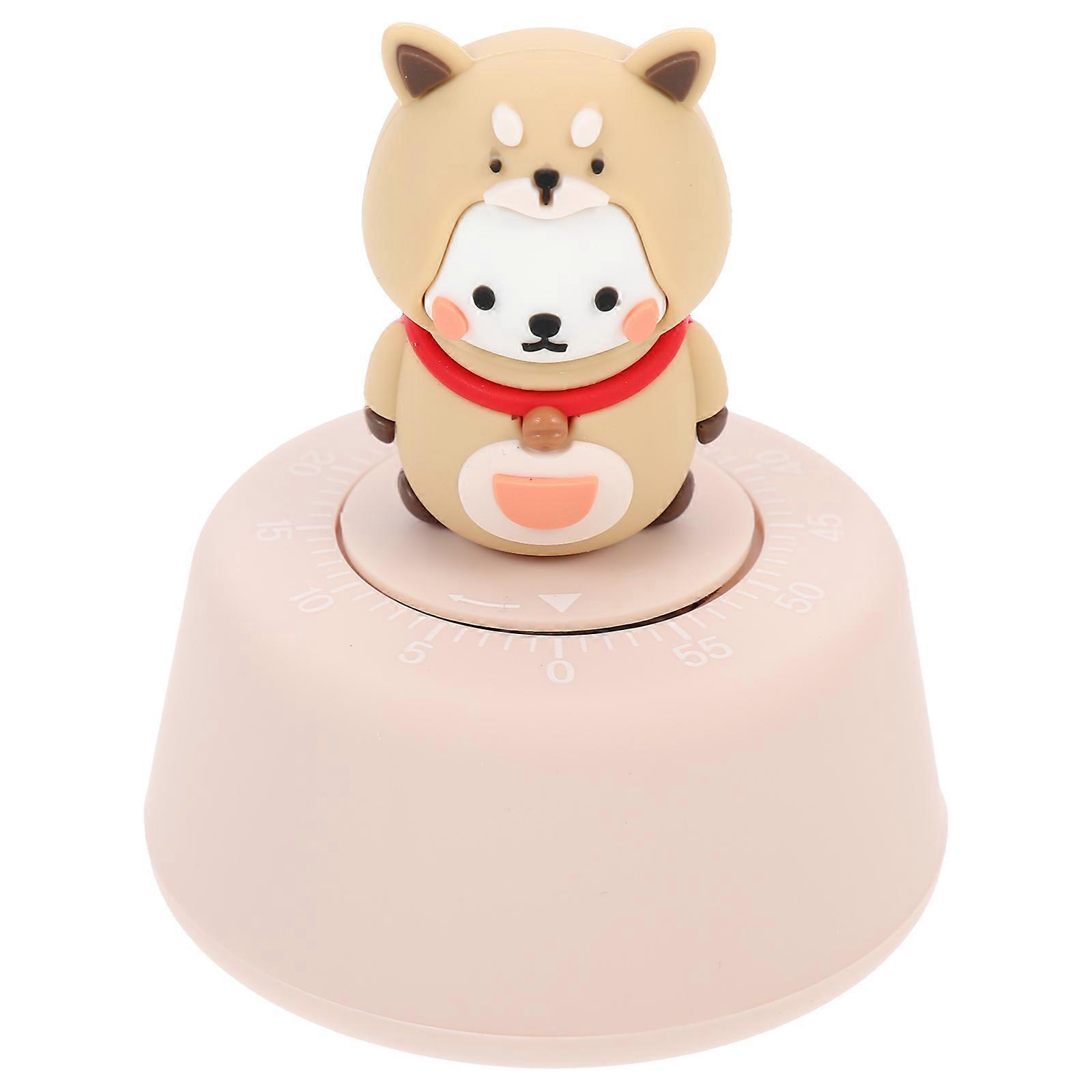 Kitchen Timer Mechanical Time Reminder for Baking Yellow Plastic