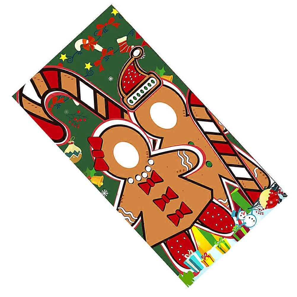 Gingerbread Man Banner for Decor 1Pcs Christmas Backdrop Banner