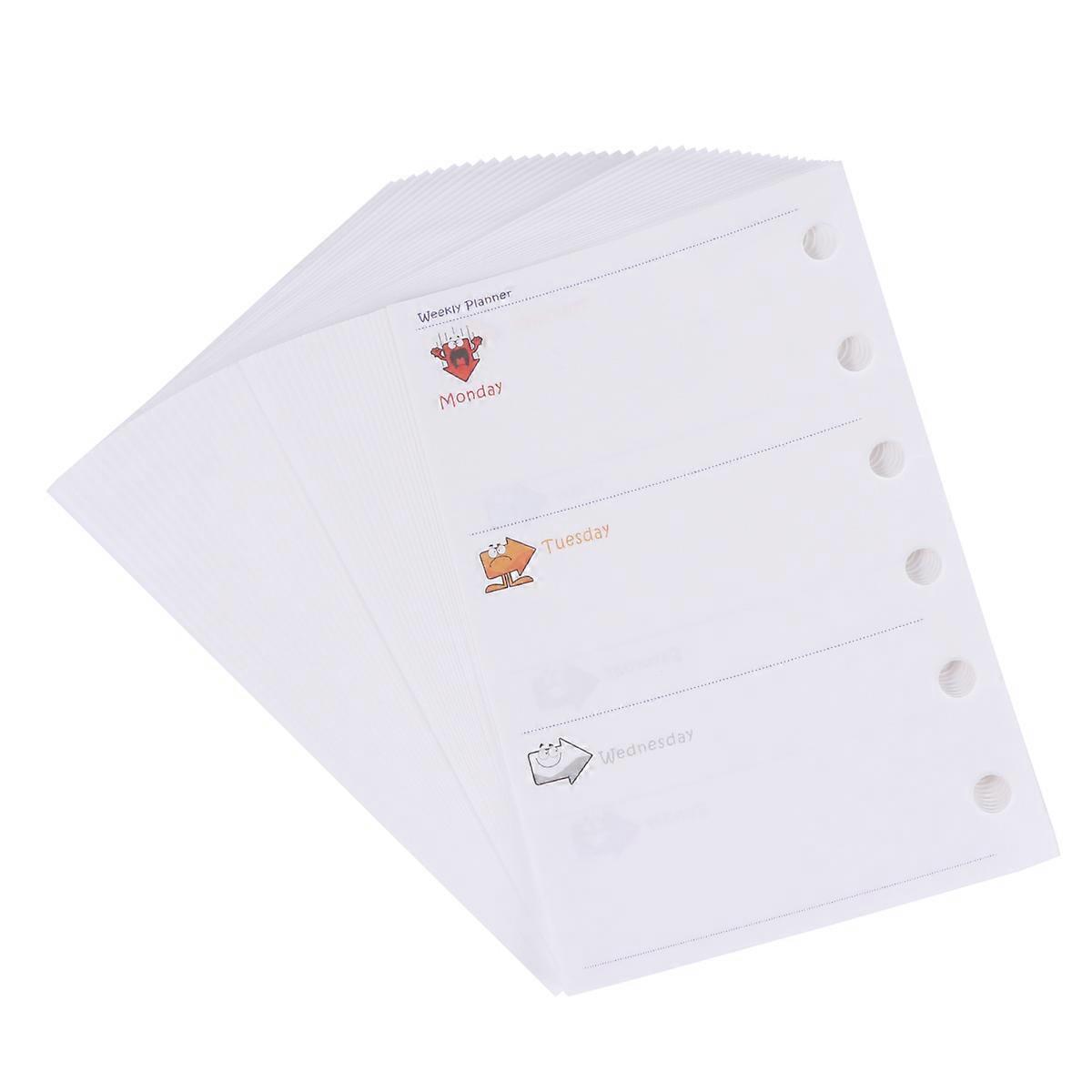 A7 Loose-Leaf Refill Paper 3Pcs for Writing Planner Replacement Papers
