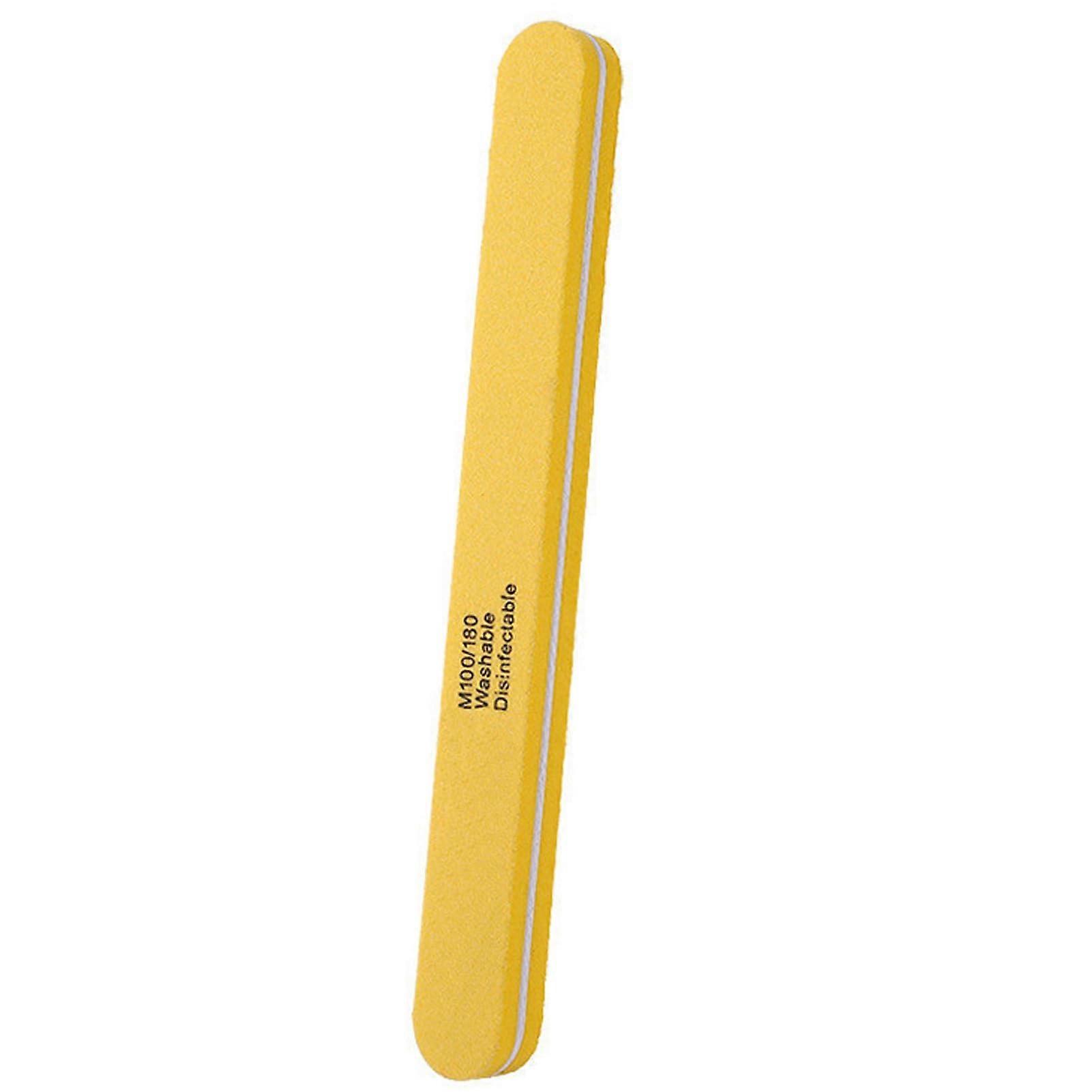 Yellow Reusable Sponge Nail File for Glue Removal and Precise Nail Shaping