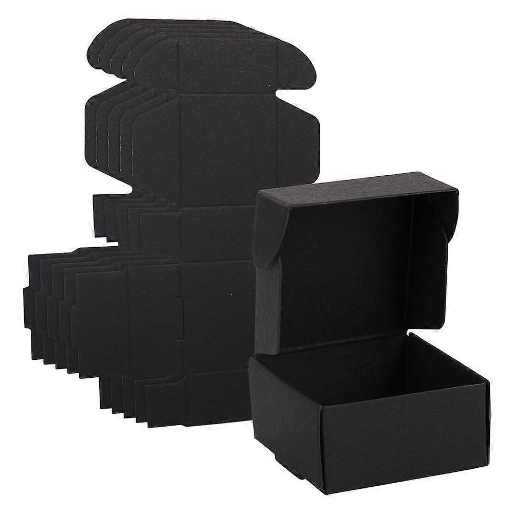 Paper Folding box Corrugated Board box Postal box Square Black 4.1x3.8x2cm