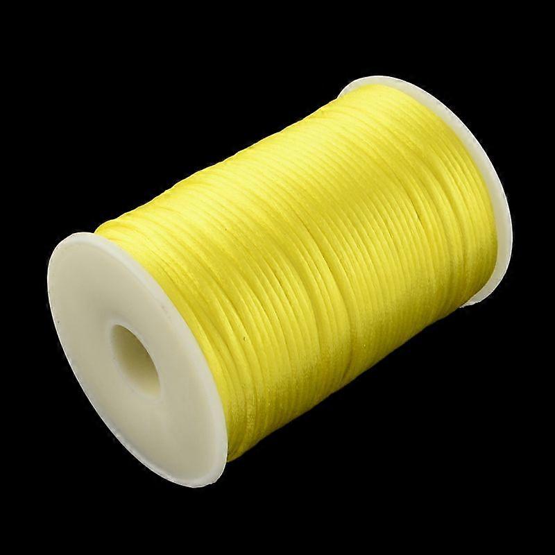 Polyester Cords Yellow 2mm about 98.42 yards(90m)/roll