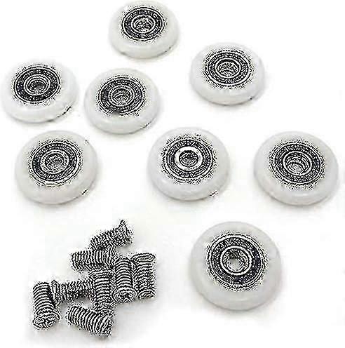 Roller set for shower enclosure - 8-piece sliding door pulleys