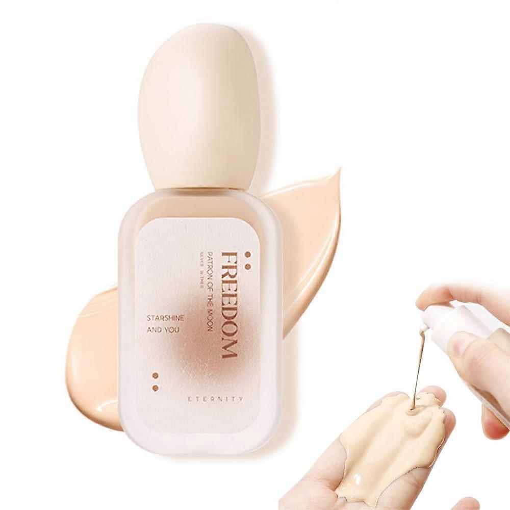 Long Lasting Foundation Waterproof Full Coverage with Oil Control Matte Finish 30g Ceramic White