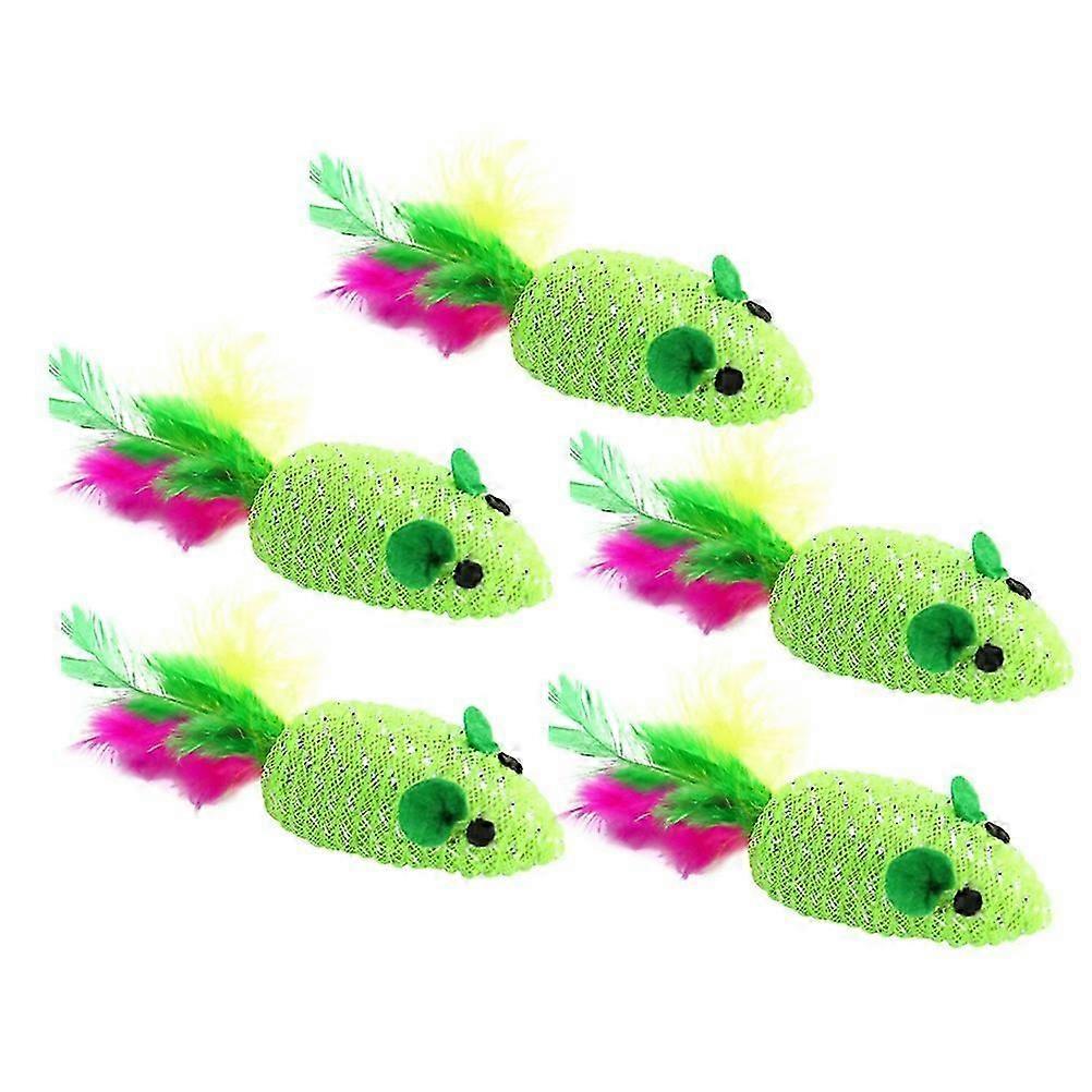 Woven Mouse Toy for Playing Props 10Pcs Interactive Toy