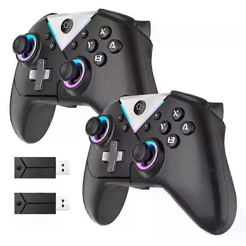 617 Wireless Pc Gaming Controller, With Rgb Led Light Compatible For Nintendo Switch/Mobile Phone/Android Gamepad Joystick