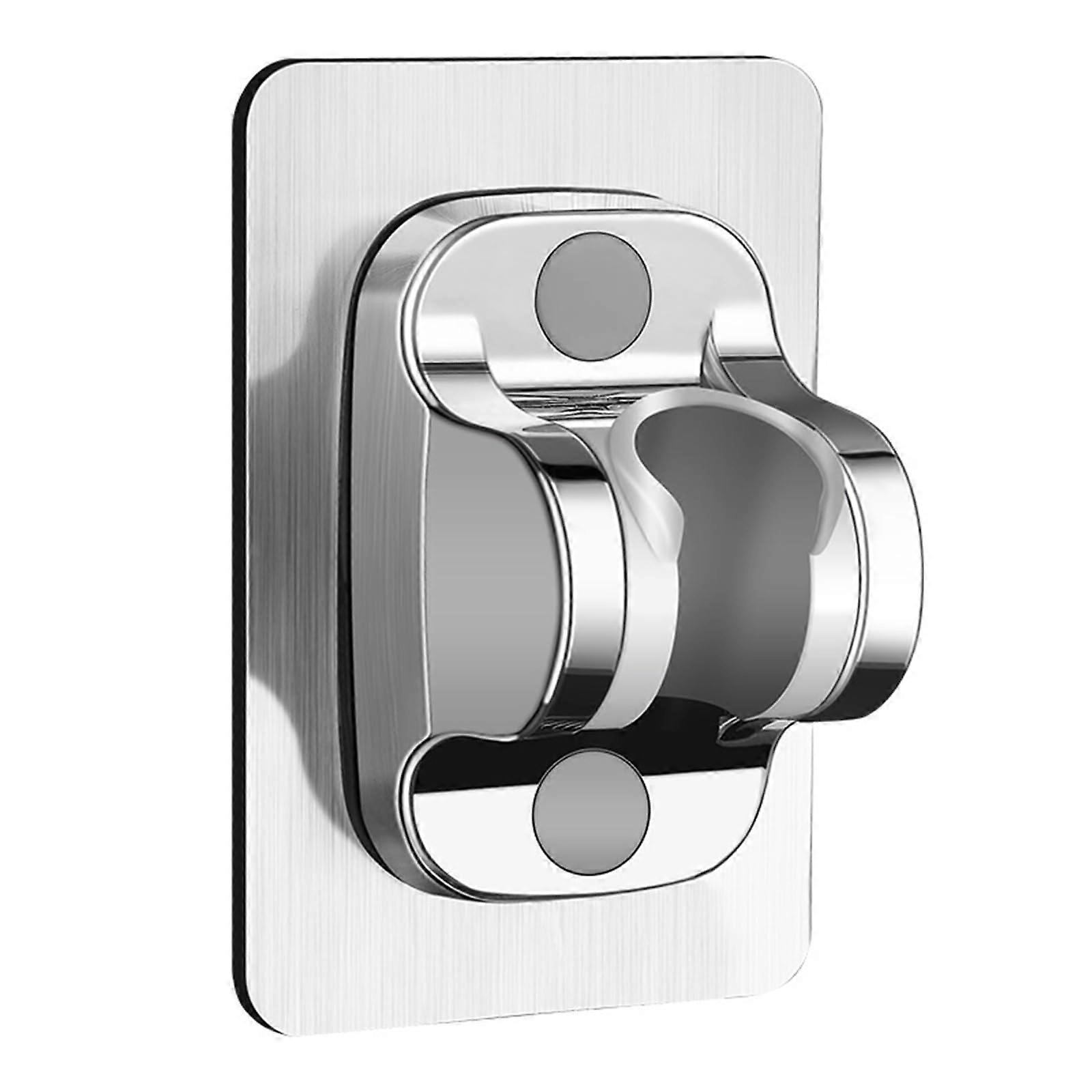 Adjustable Shower Head Holder with Strong Adhesive Wall Mount, No Drilling, Hands Bathroom Use