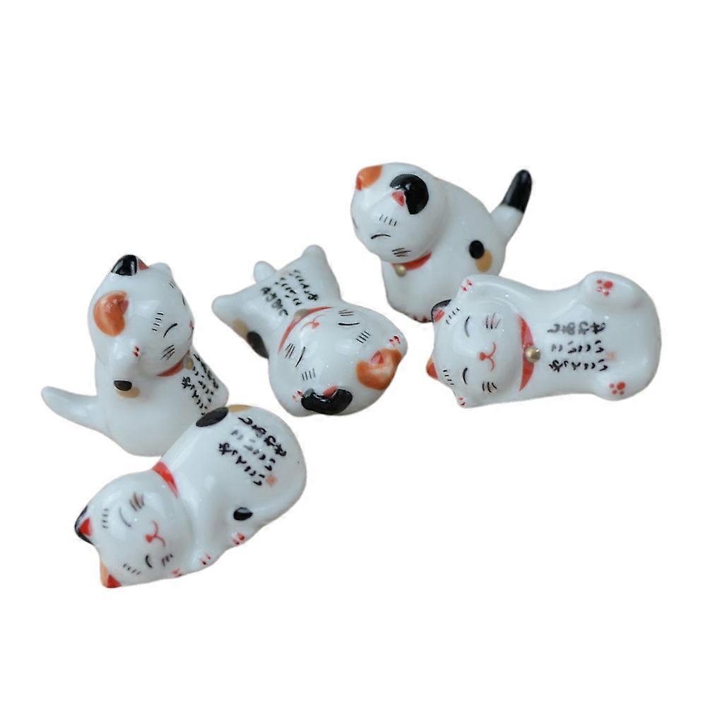 Lovely Ceramic Japanese Style Spoon Fork Holders Keep Table Clean Party Use 5Pcs