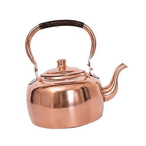 Handmade Copper Tea Kettle for Stovetop with Ergonomic Handle, Retro Design, Fast Boiling